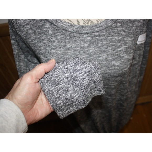 Time and Tru Maternity Long Sleeve Side Tie Top Large (12-14) Black & Gray NWT - Picture 4 of 9